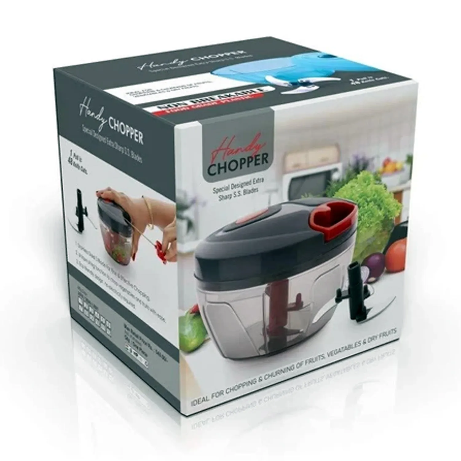 080 Manual Food Chopper, Compact & Powerful Hand Held Vegetable Chopper / Blender