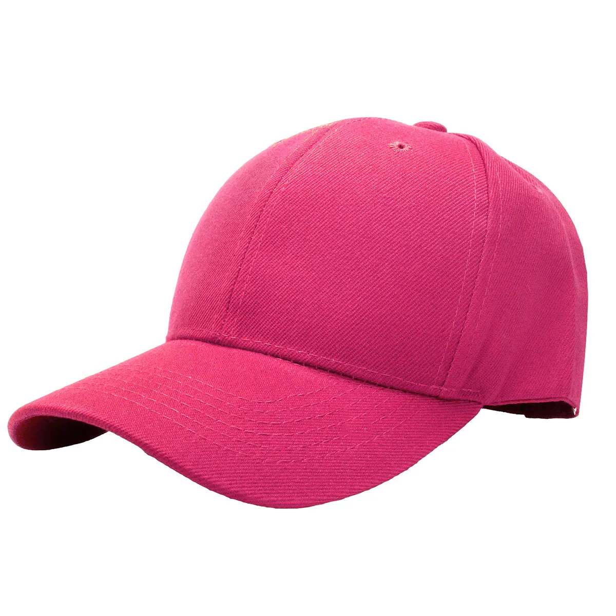 12-Pack Baseball Dad Cap Velcro Strap Adjustable Size - Hot Pink