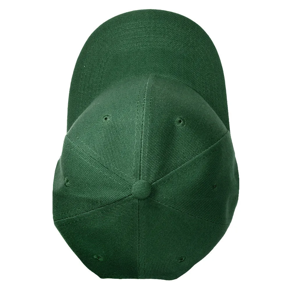 12-Pack Baseball Dad Cap Velcro Strap Adjustable Size - Hunter Green