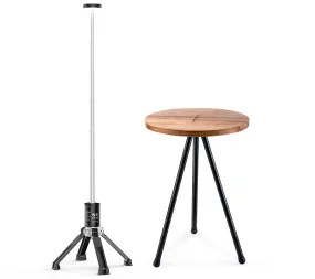2-Pack: 1xWood Table 1xLight