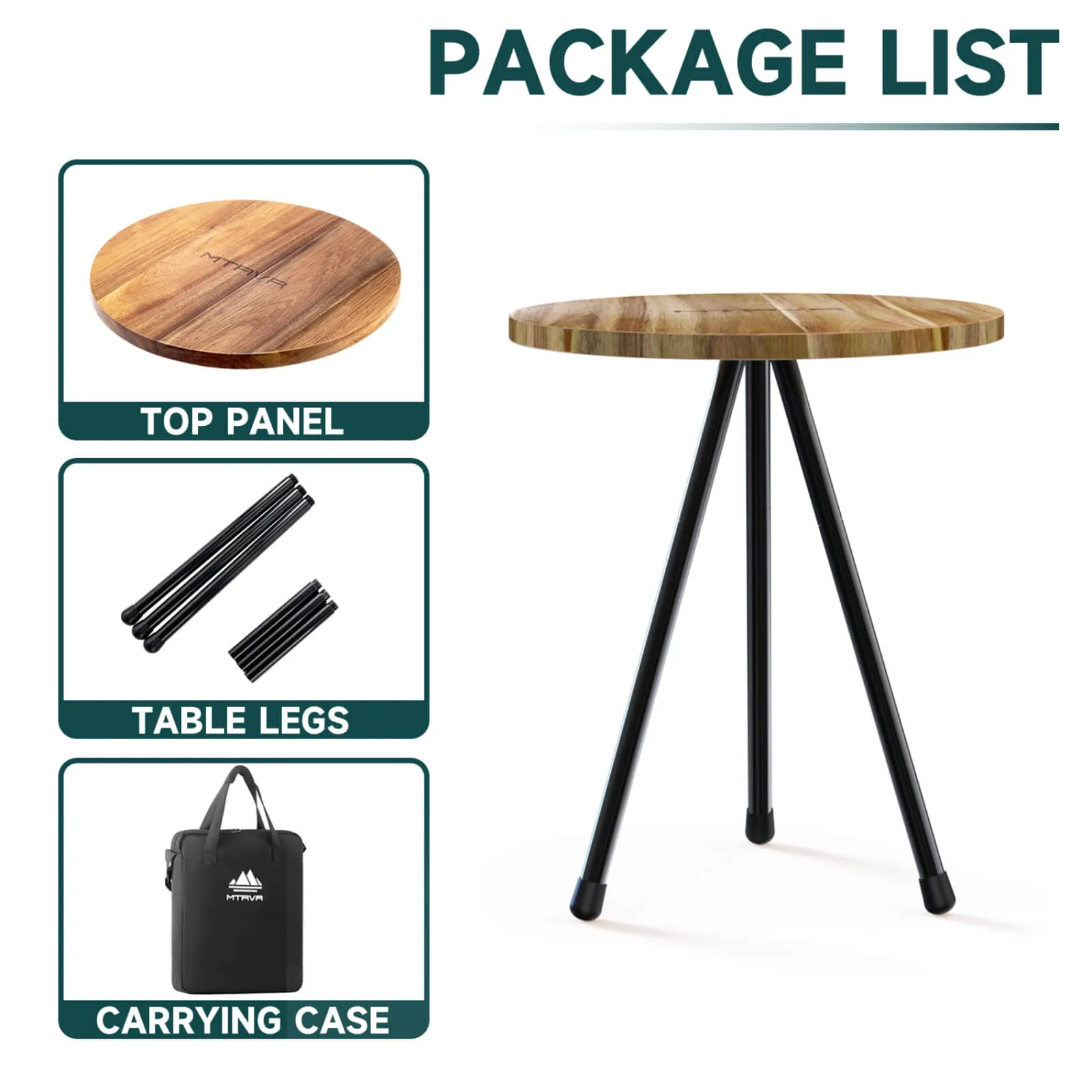 2-Pack: 1xWood Table 1xLight
