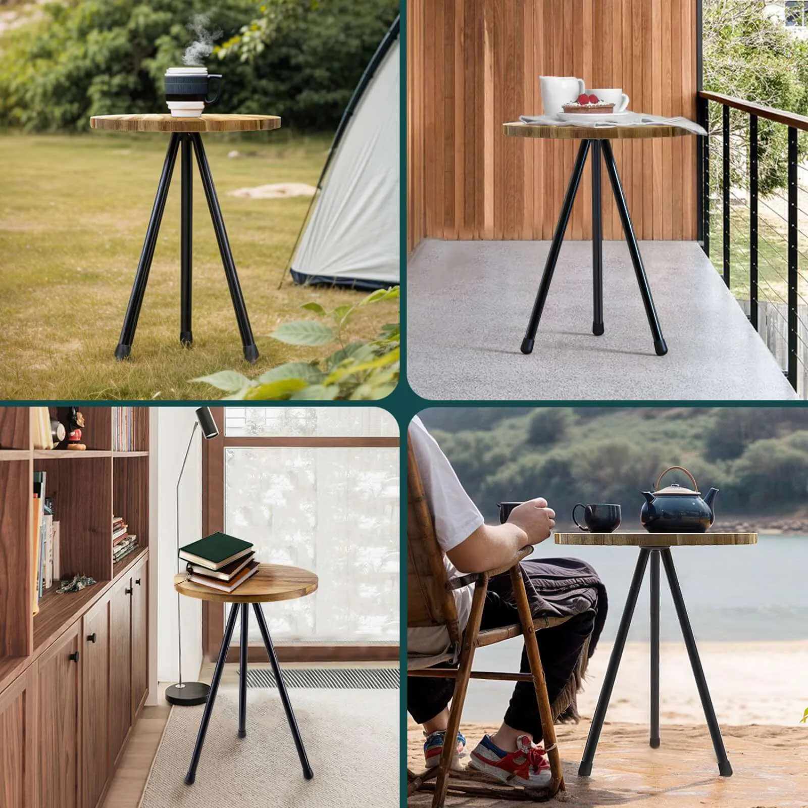 2-Pack: 1xWood Table 1xLight
