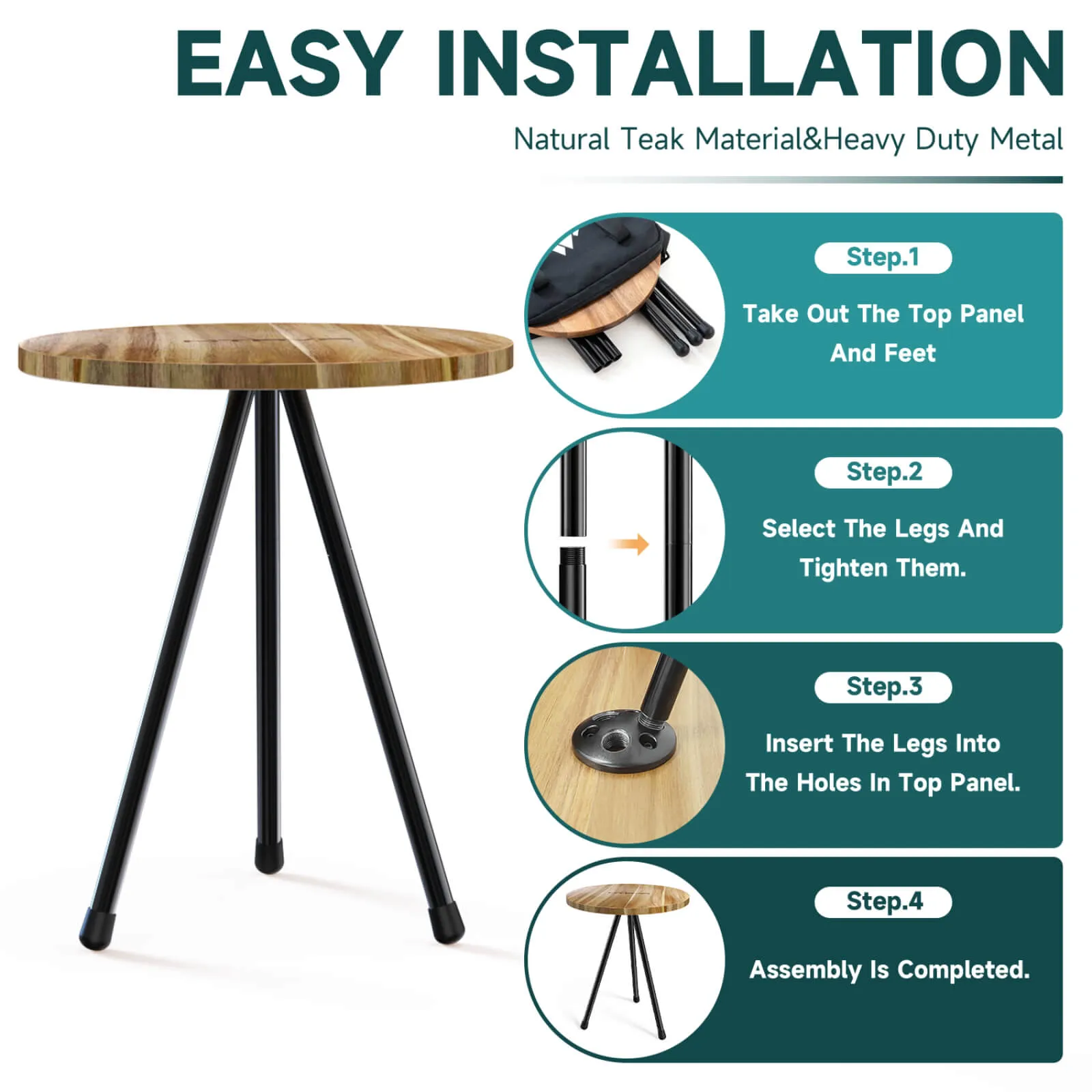 2-Pack: 1xWood Table 1xLight