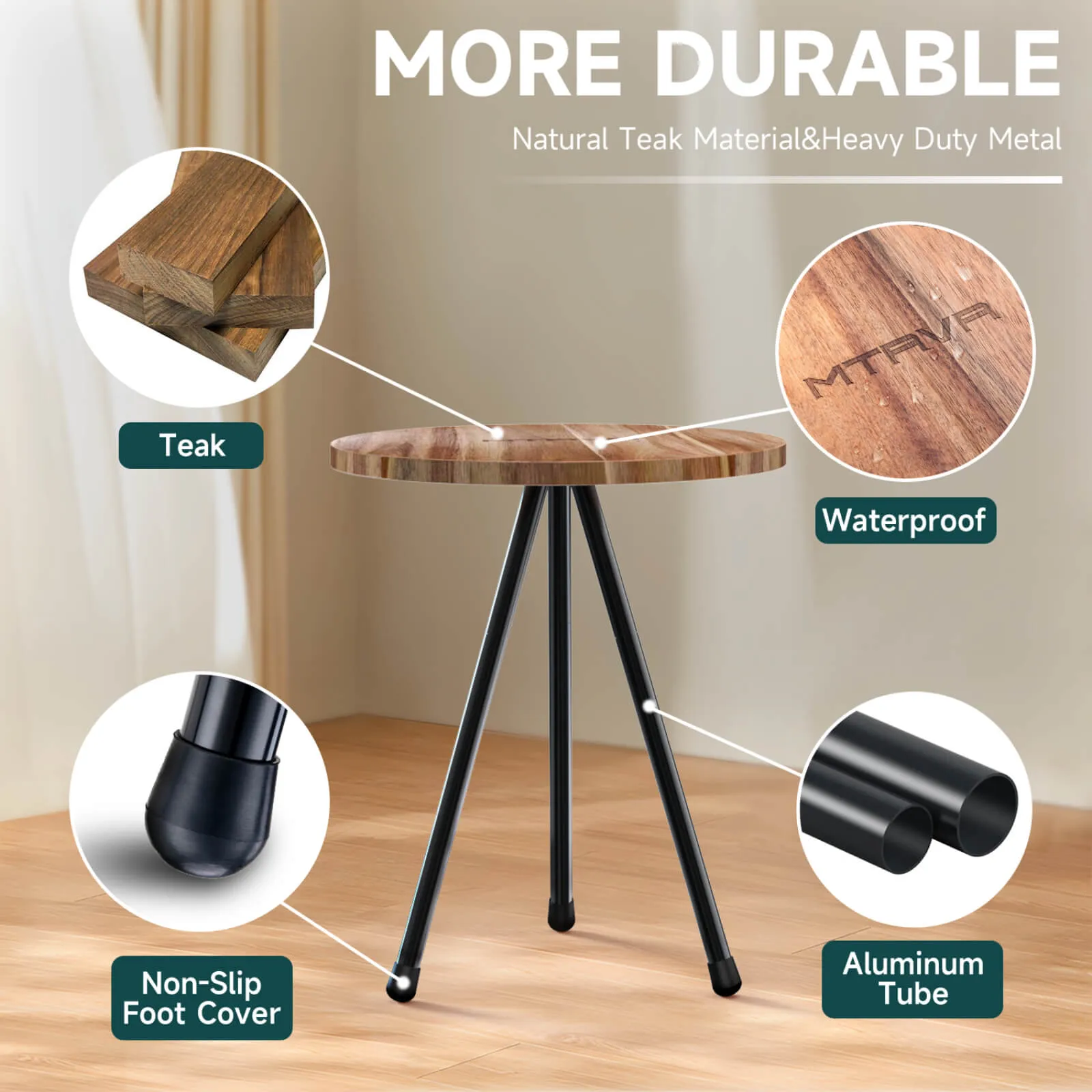 2-Pack: 1xWood Table 1xLight