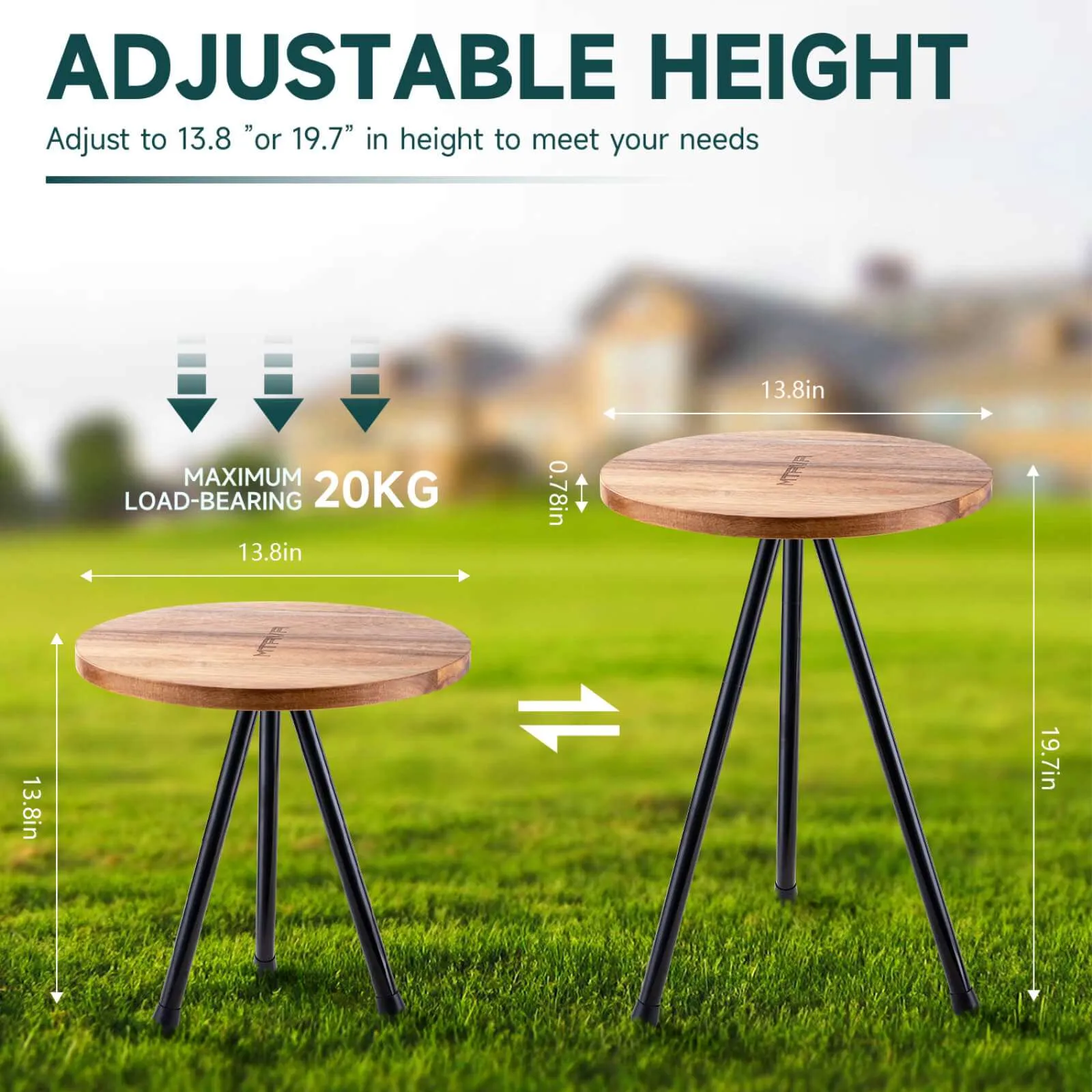 2-Pack: 1xWood Table 1xLight