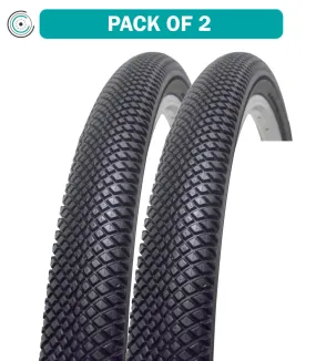 2 Pack Vee Tire Co. Speedster BMX Tire 18 x 1 Clincher Folding Black 90tpi B31620