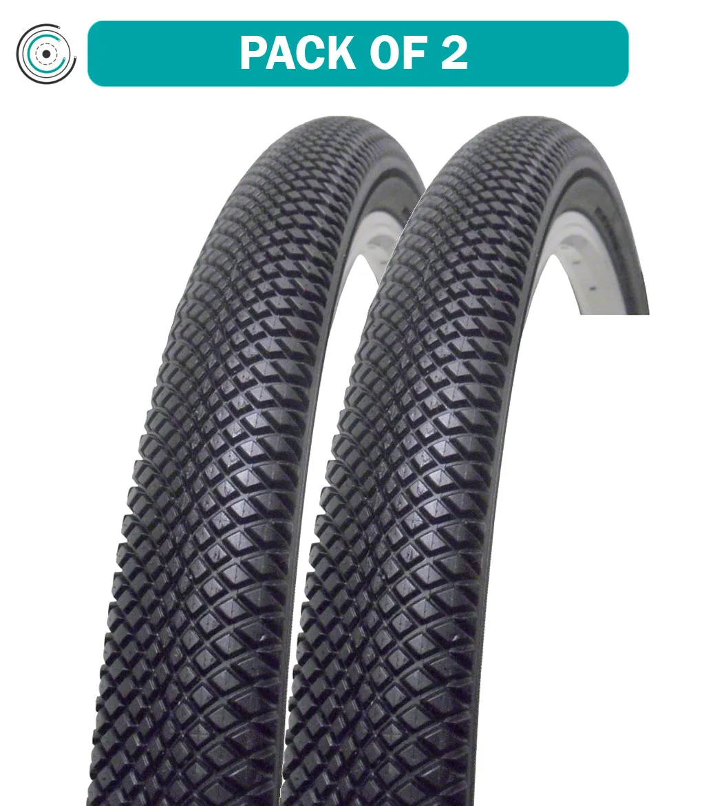 2 Pack Vee Tire Co. Speedster BMX Tire 18 x 1 Clincher Folding Black 90tpi B31620