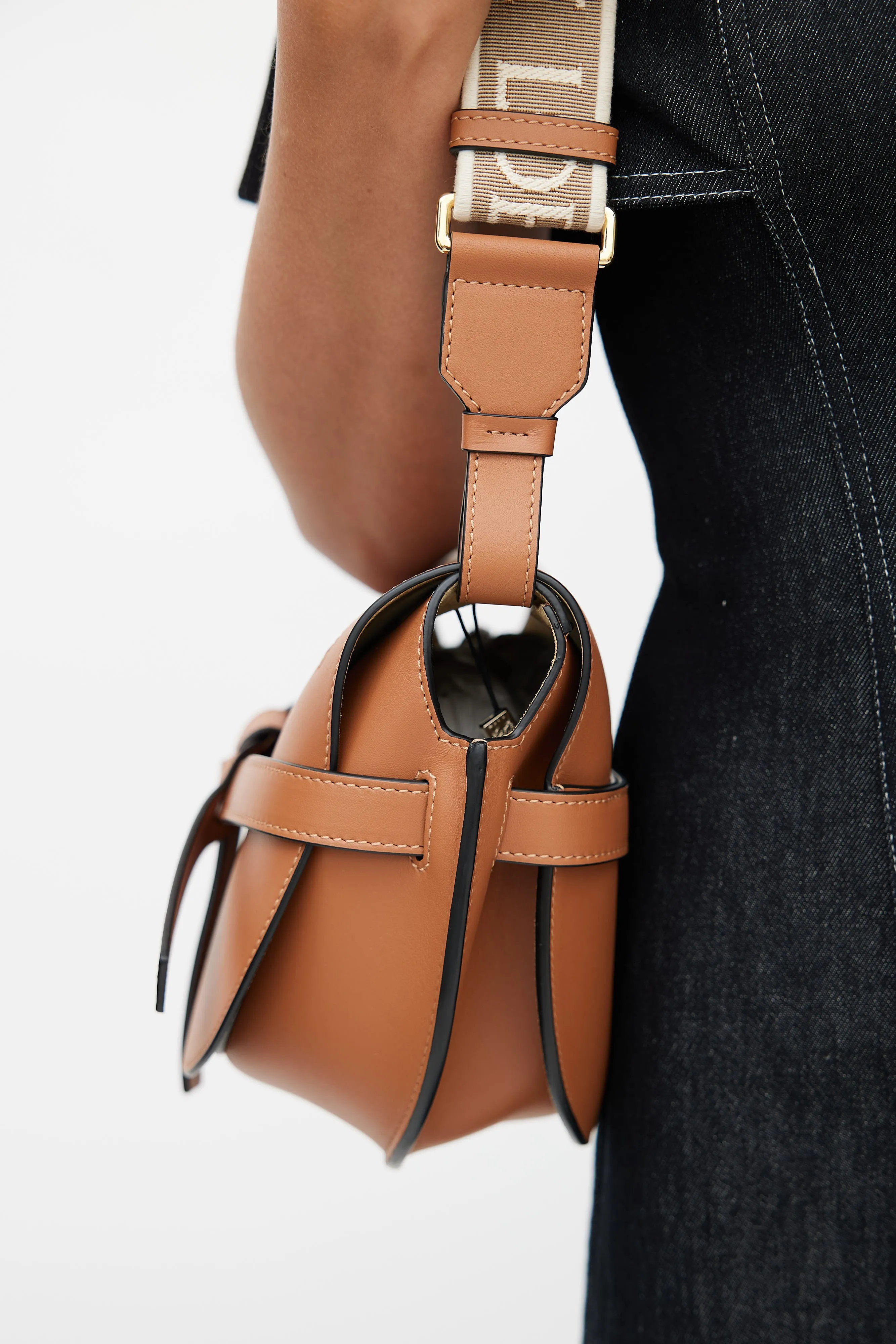 2022 Brown Small Gate Crossbody Bag