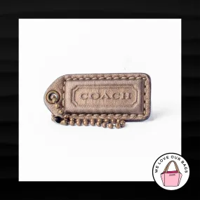 2" Medium COACH BRONZE METALLIC SNAKESKIN LEATHER KEY FOB CHARM KEYCHAIN HANGTAG