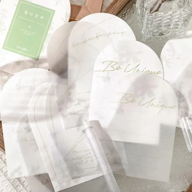 30 Pcs Semi Transparent Floral Arch Window Paper Notes