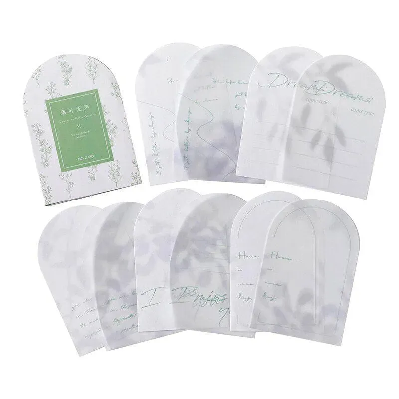 30 Pcs Semi Transparent Floral Arch Window Paper Notes
