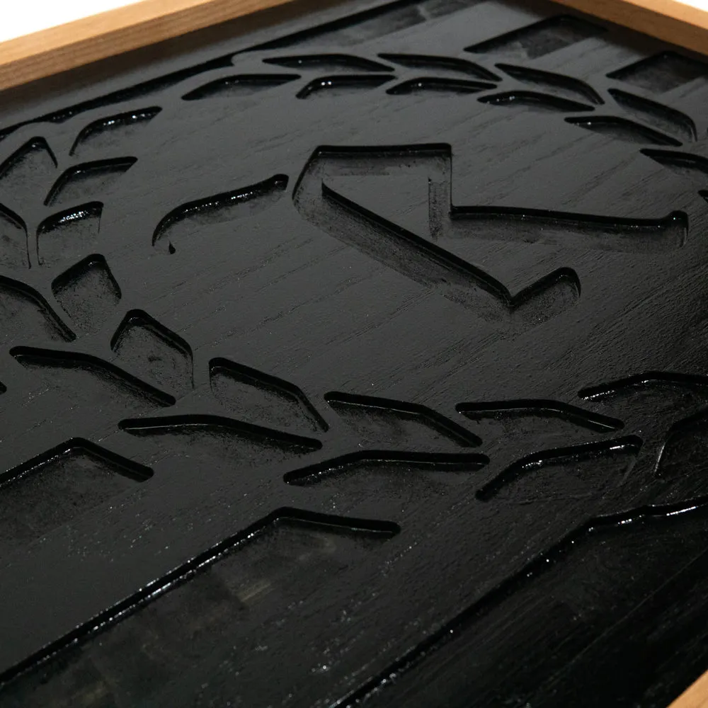 3D US Flag Logo Wooden Wall Art [BLACK X BLACK] LIMITED EDITION