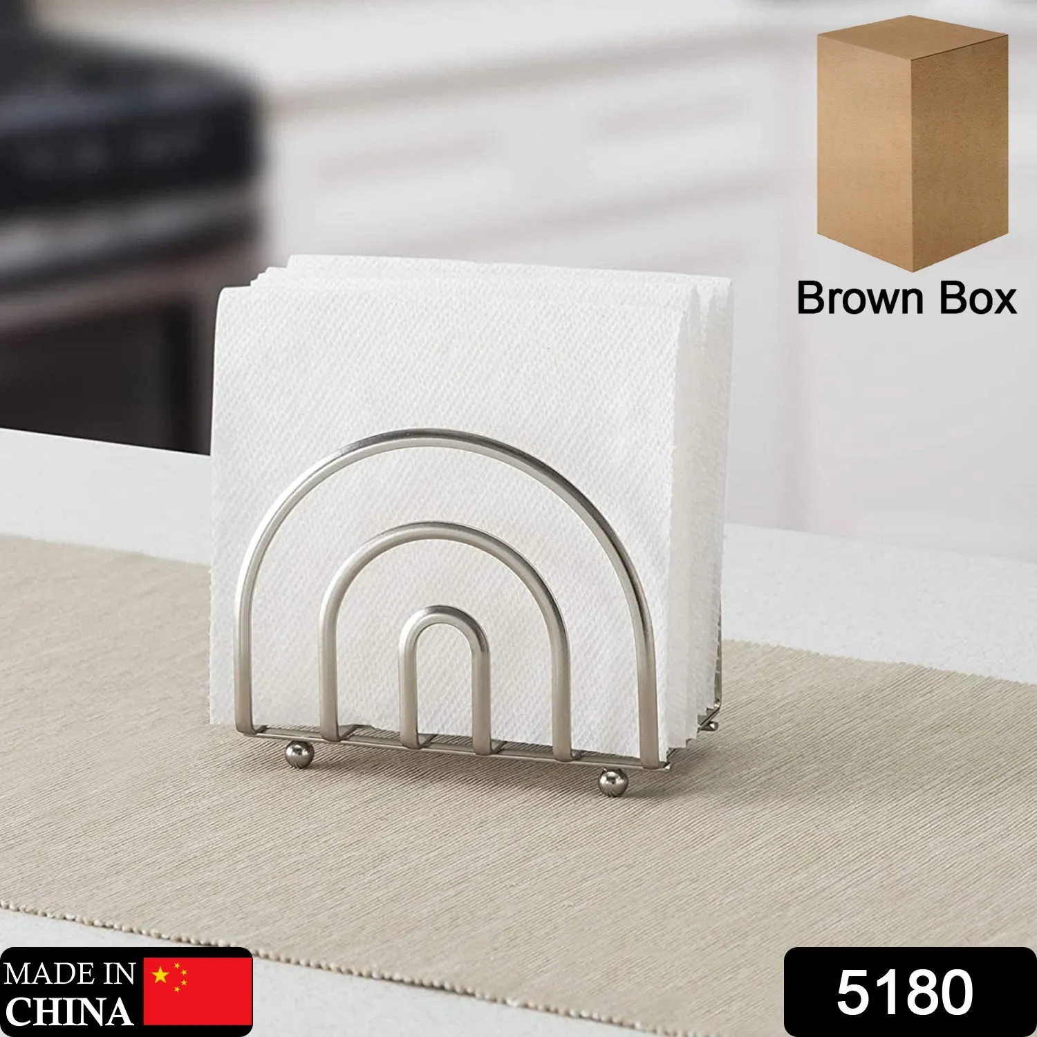 5180 Napkin Holder Steal Stand Tissue Stand For Dining Table Use