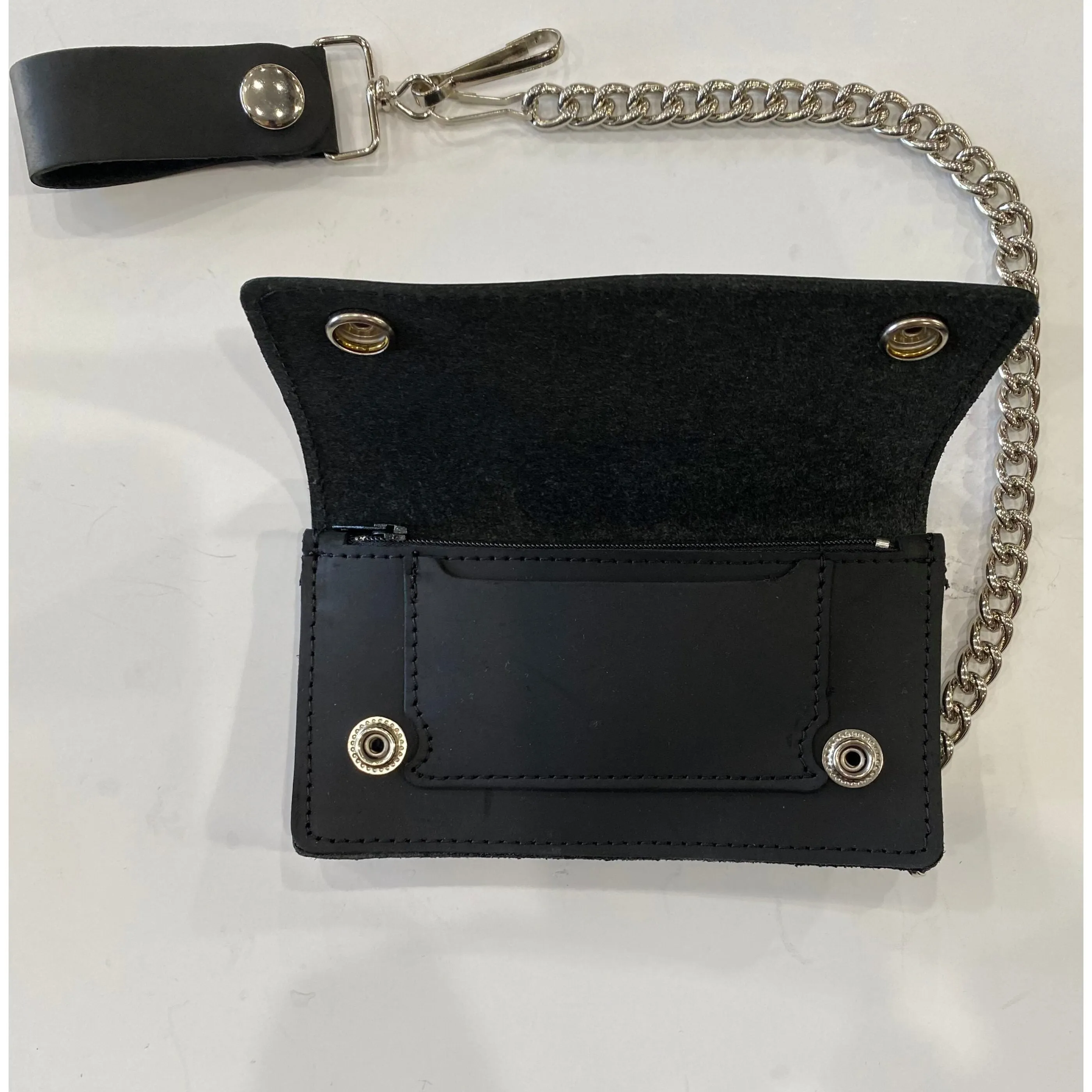 6” Oil Tanned Biker Wallet w/ Chain