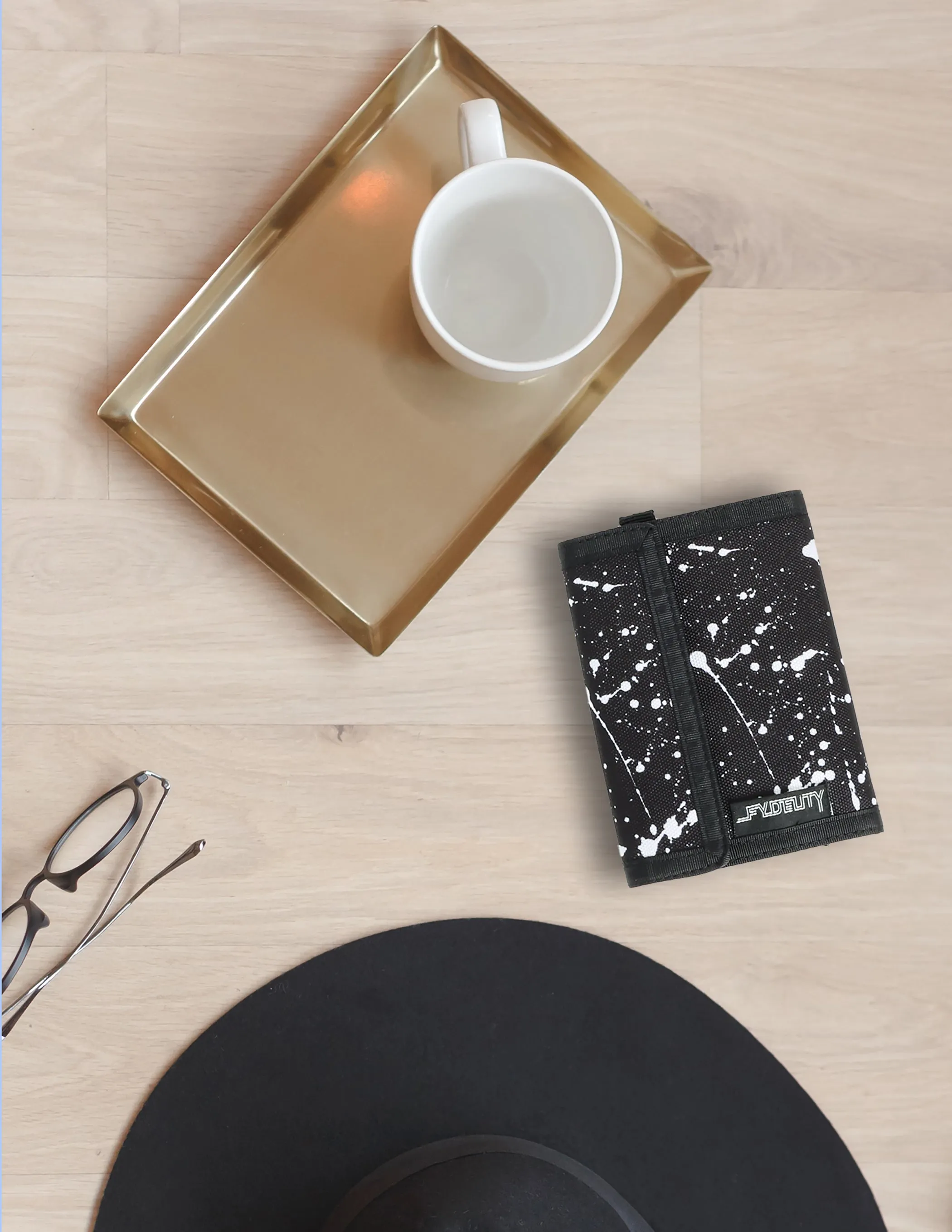 80's Wallet | Bi-Fold RFID |BLACK SPLATTER