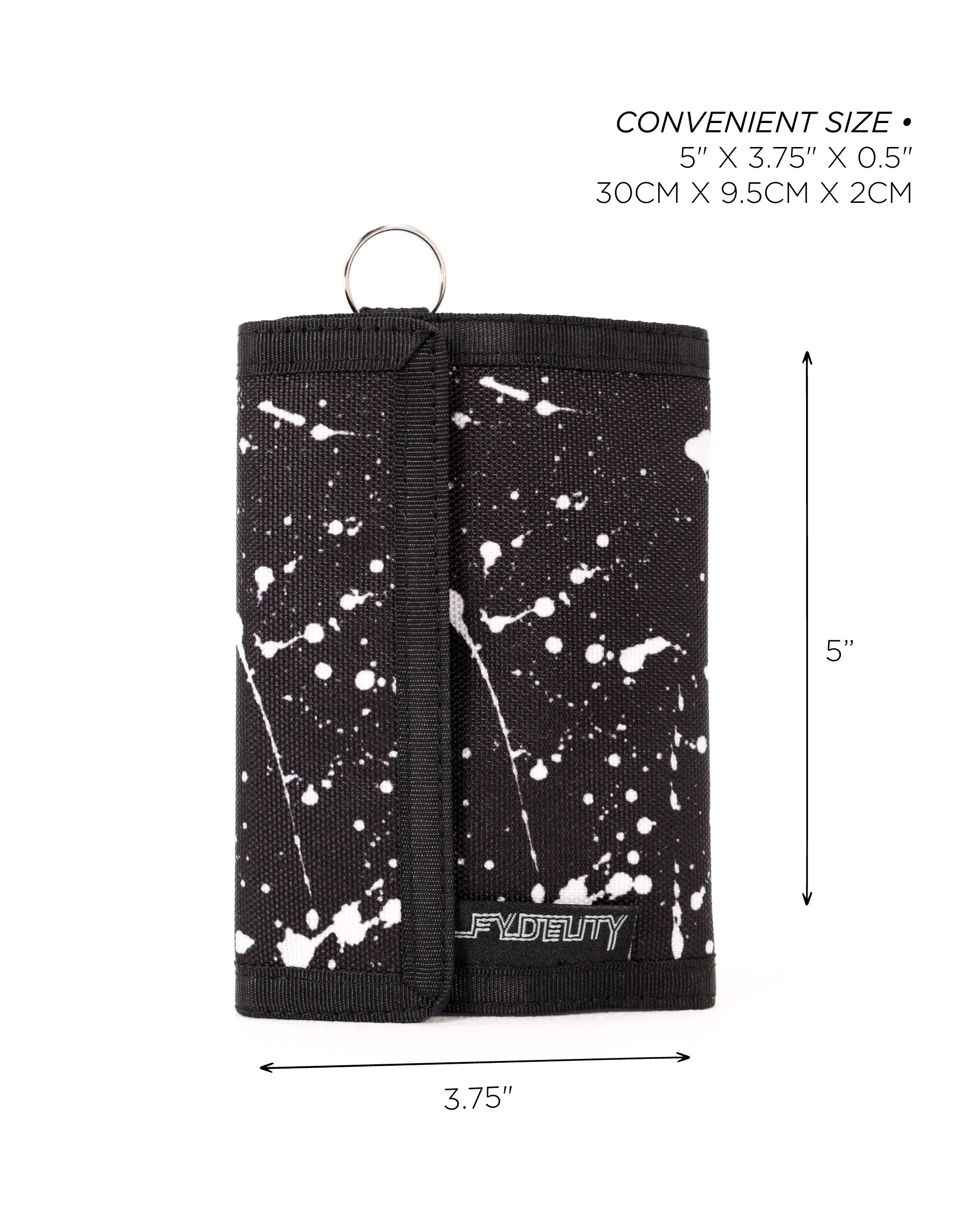 80's Wallet | Bi-Fold RFID |BLACK SPLATTER
