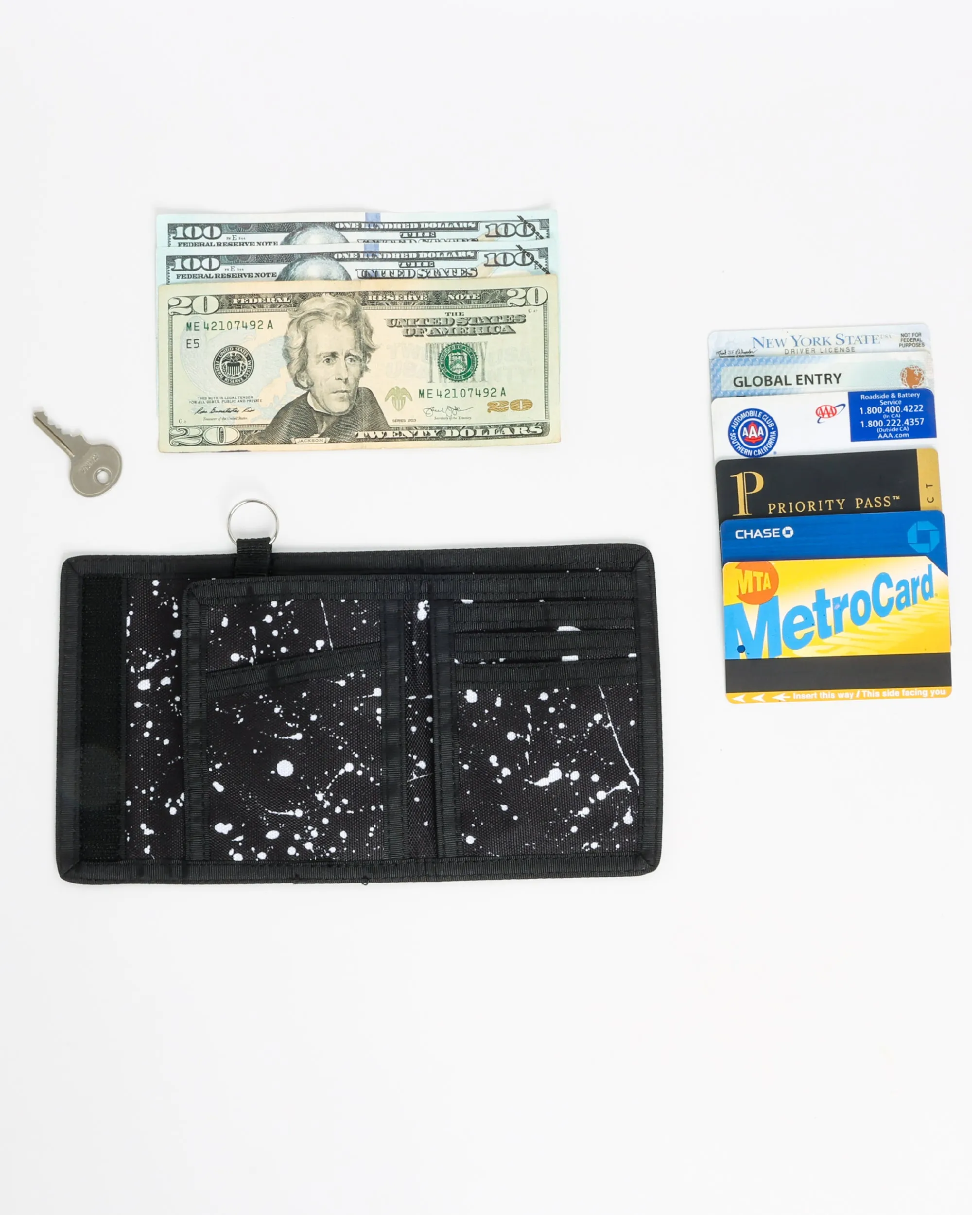 80's Wallet | Bi-Fold RFID |BLACK SPLATTER