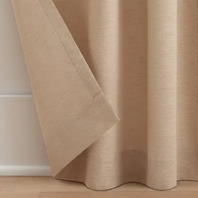 84"x25" Serendipity 5 Pinch Pleat Light Filtering Curtain Panel Linen - Waverly