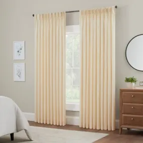 95"x50" Serendipity 10 Pinch Pleat Light Filtering Curtain Panel Ivory - Waverly