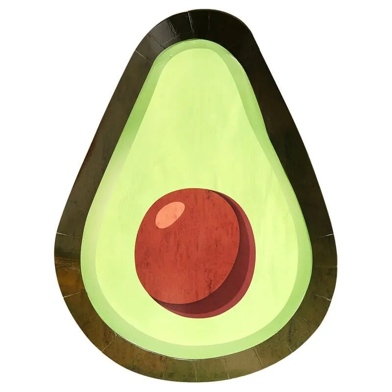 Avocado Shaped Paper Plates