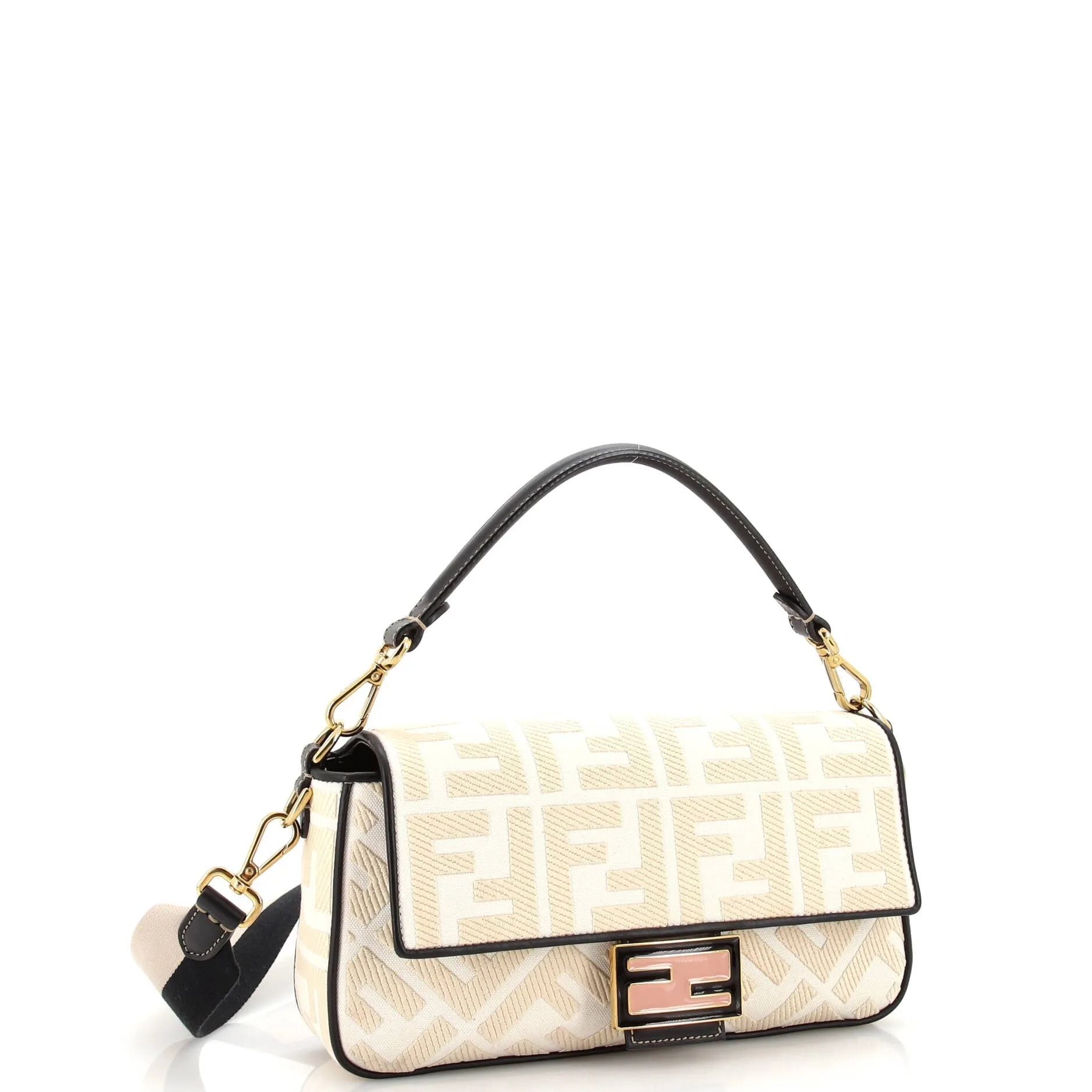 Baguette NM Bag Zucca Embroidered Canvas Medium