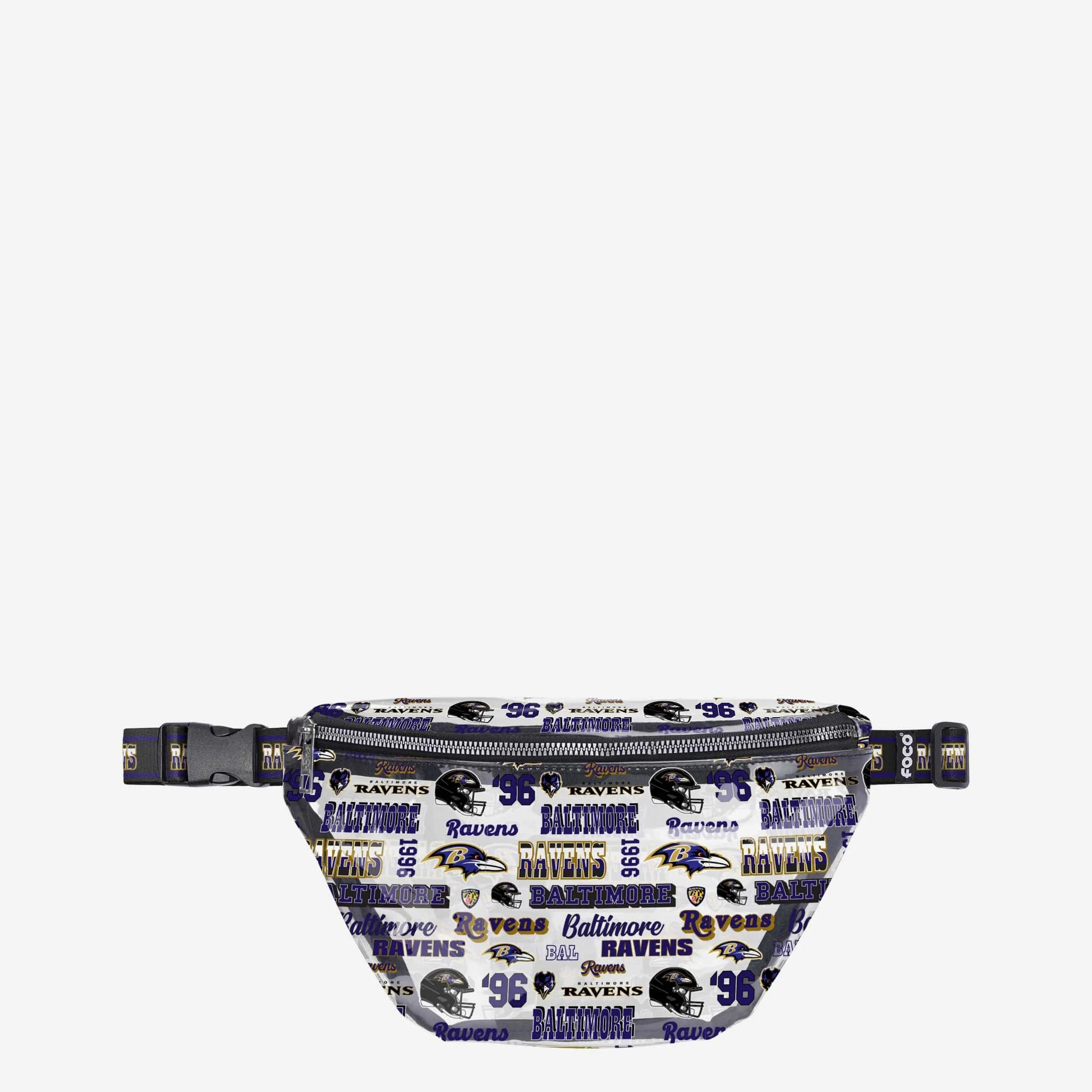 Baltimore Ravens Repeat Retro Print Clear Fanny Pack