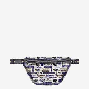 Baltimore Ravens Repeat Retro Print Clear Fanny Pack