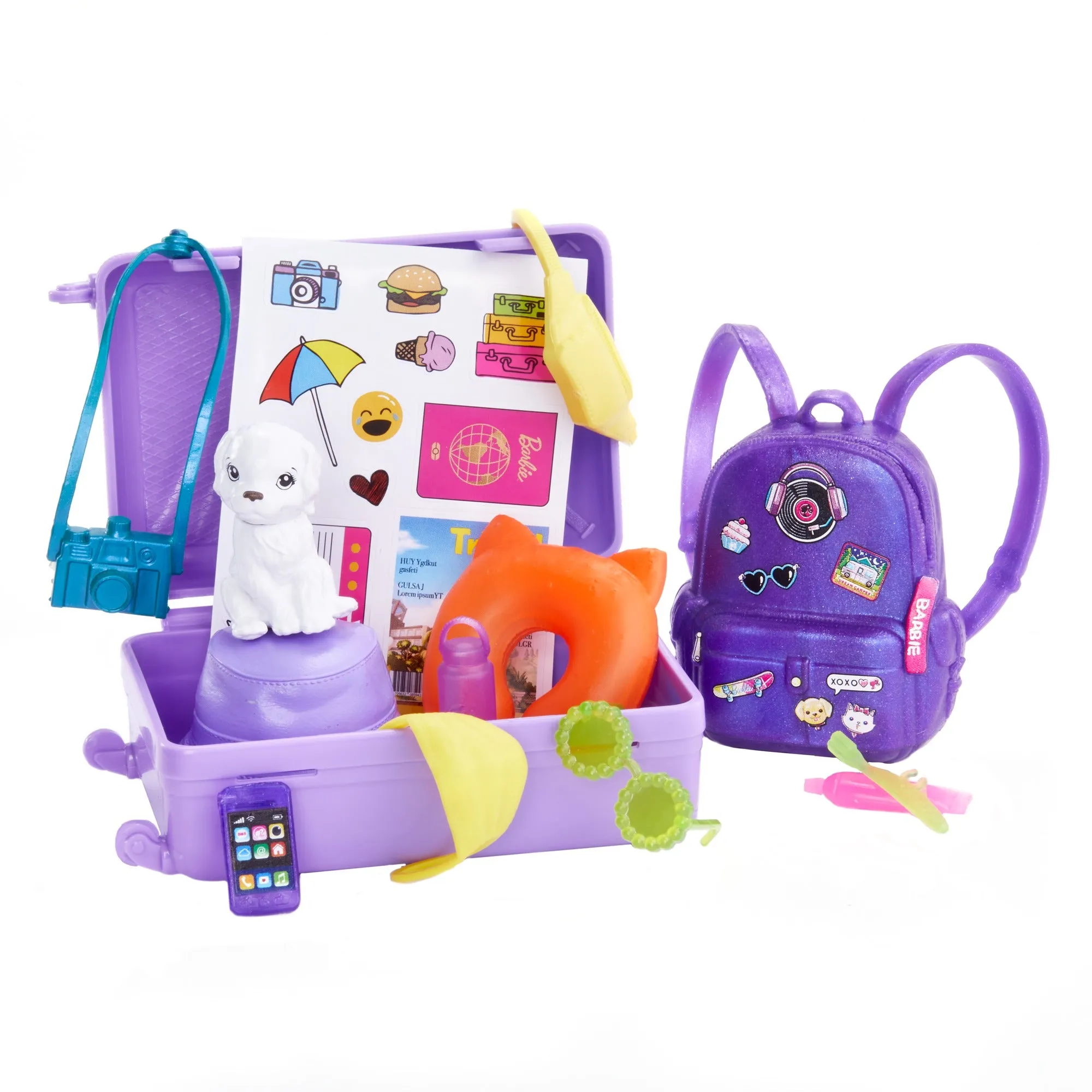 Barbie Travel Set with Teresa Doll, Puppy and Accessories for Kids Ages 3 