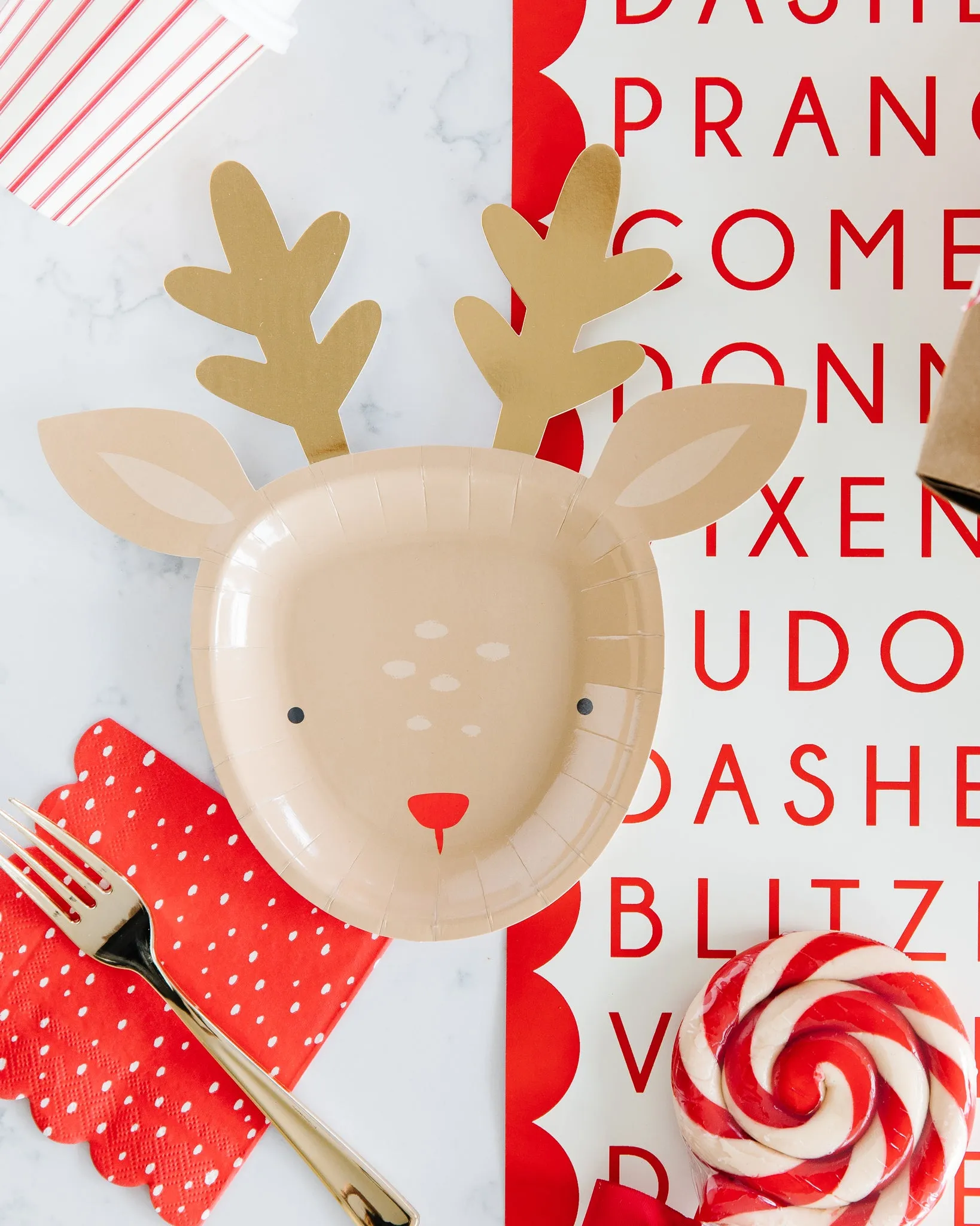 BEC845 - Dear Rudolph Reindeer Plate