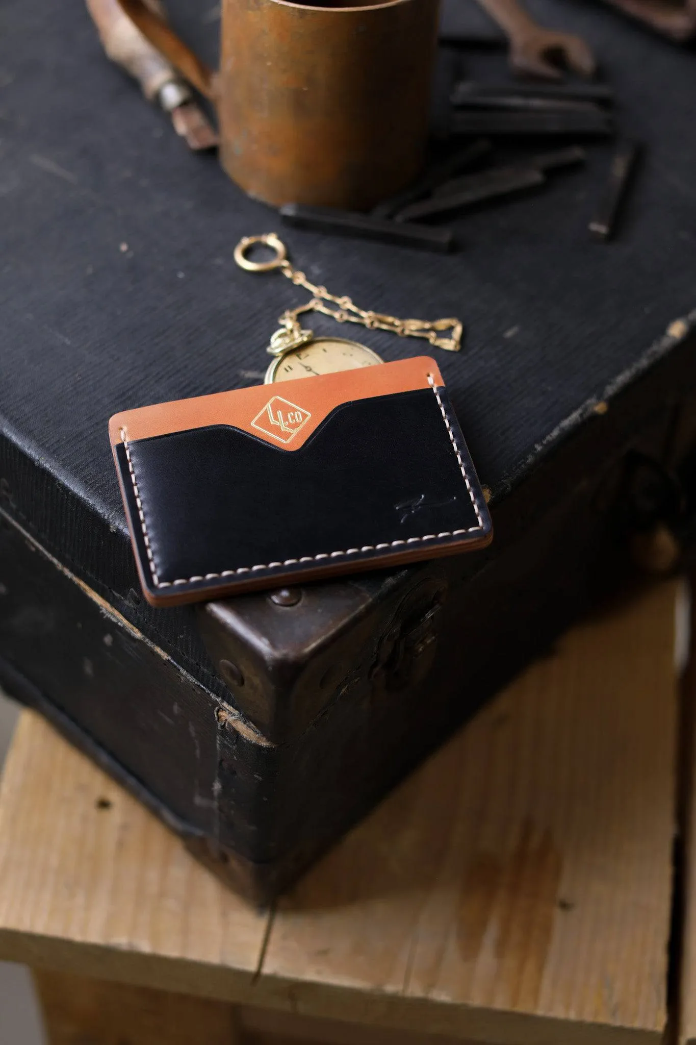 Bespoke Wallet - Black and Tan