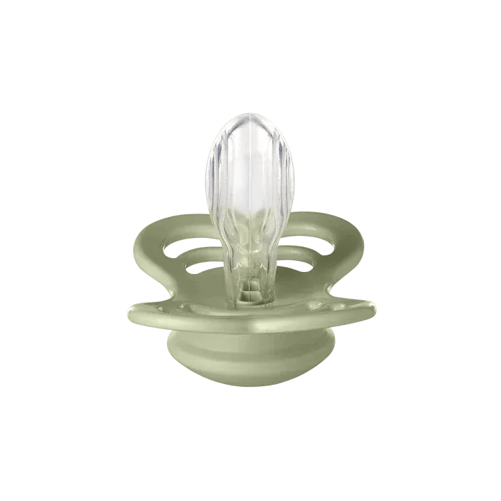BIBS Supreme Pacifiers 2 Pack (Size 2) - Ivory/Sage