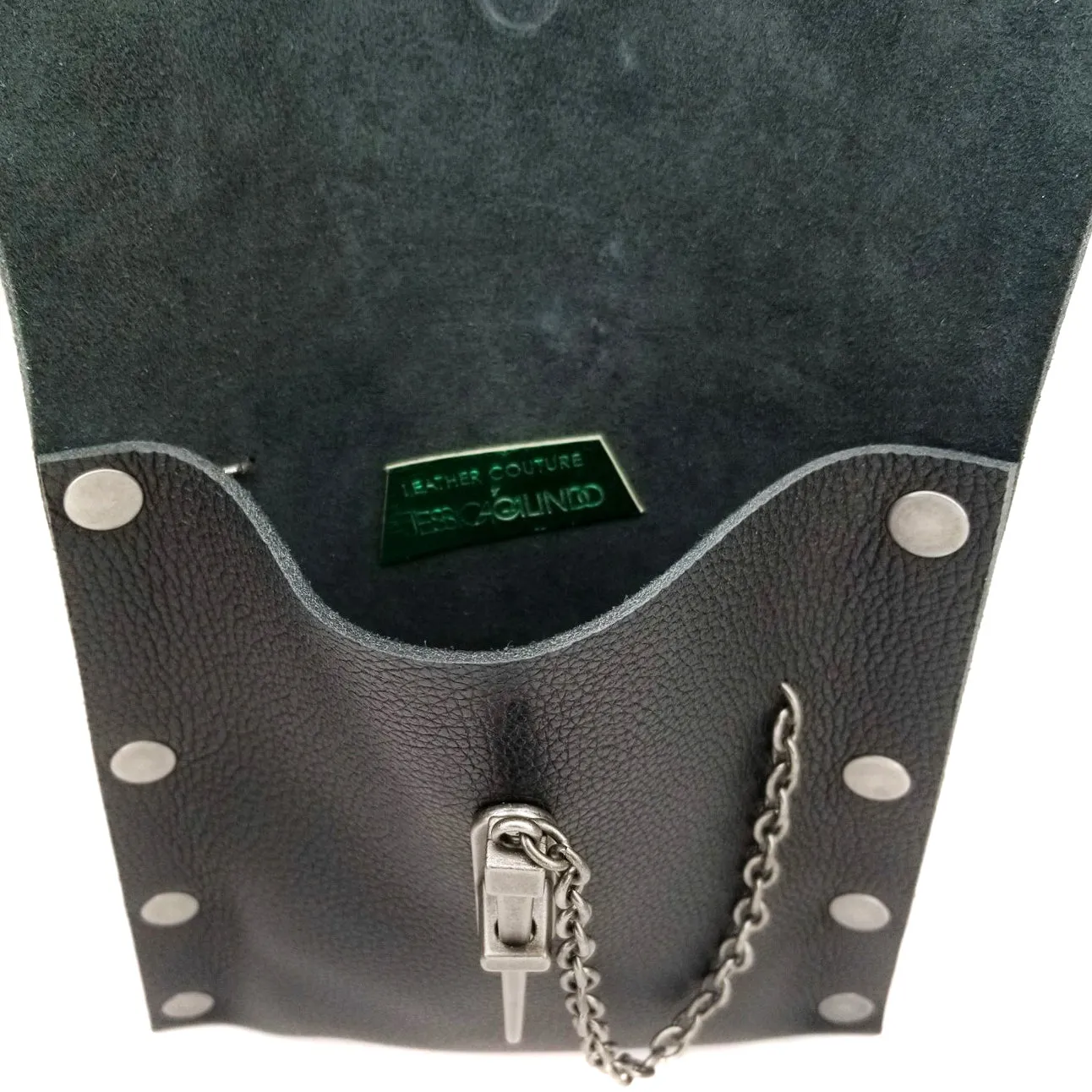 Black Leather Convertible Fanny Pack