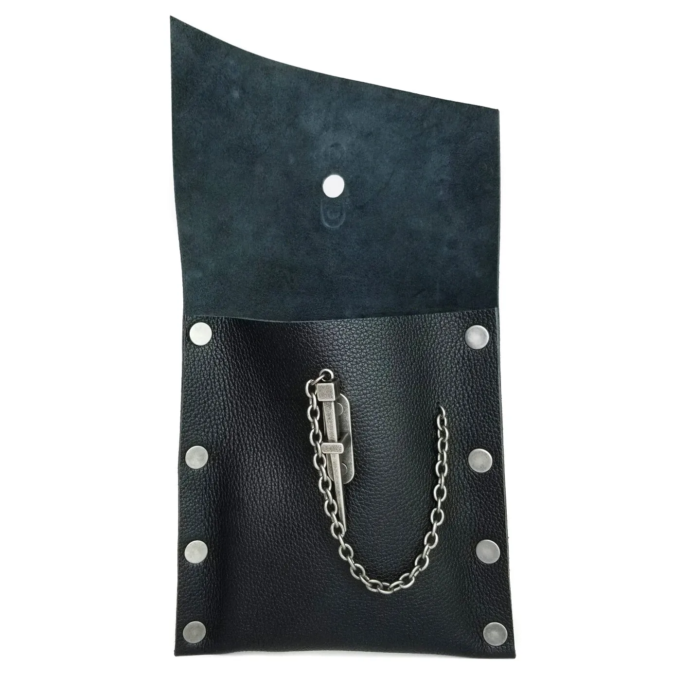 Black Leather Convertible Fanny Pack