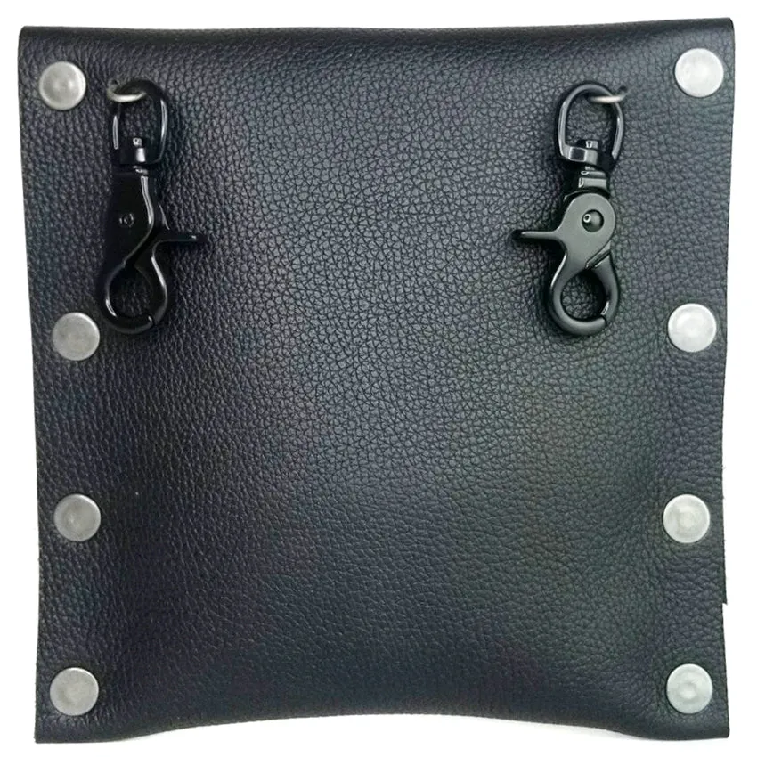 Black Leather Convertible Fanny Pack
