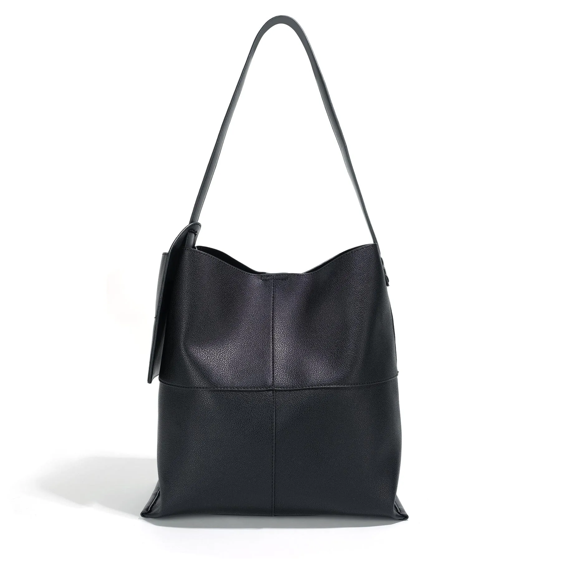 BLACK SHOULDER HOBO BAG