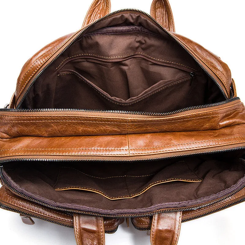 Brown Leather Backpack Cool Backpacks Laptop Backpack Convertible Crossbody Messenger Bag