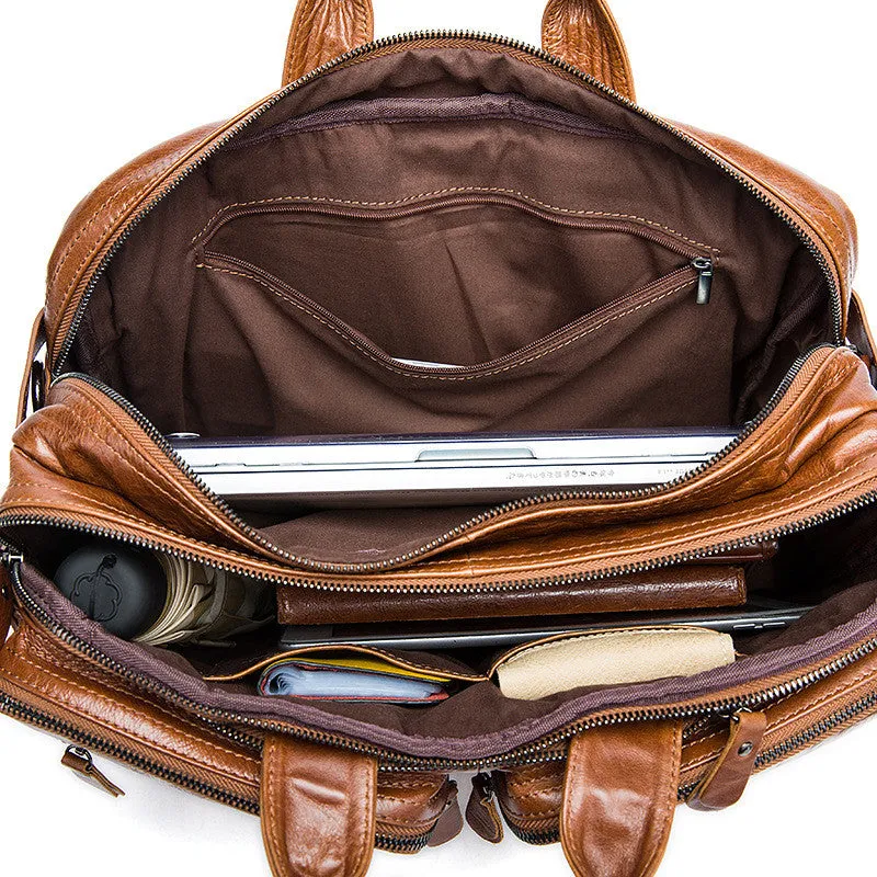 Brown Leather Backpack Cool Backpacks Laptop Backpack Convertible Crossbody Messenger Bag