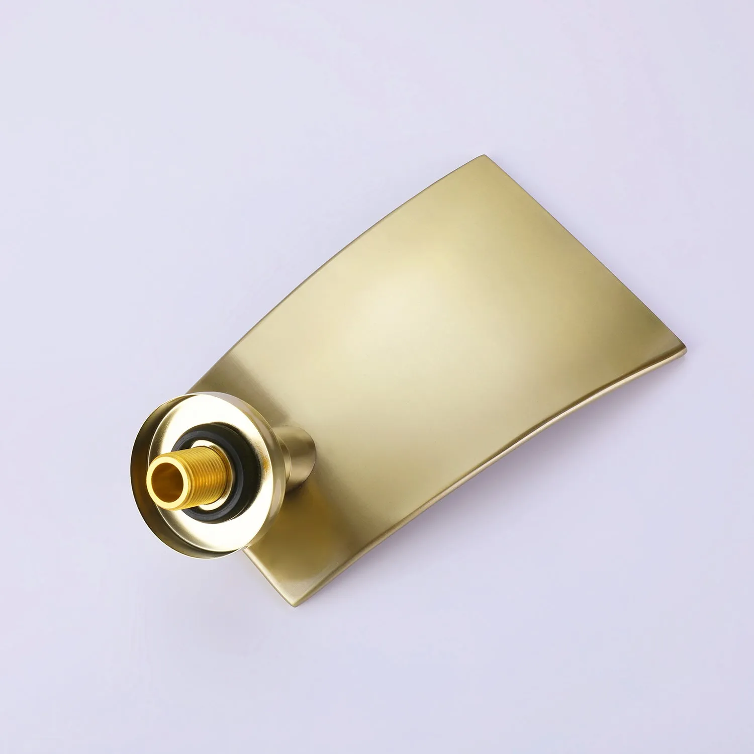 Brushed Gold Wall Mount Waterfall Spout Bathroom Sink Faucet RB1075
