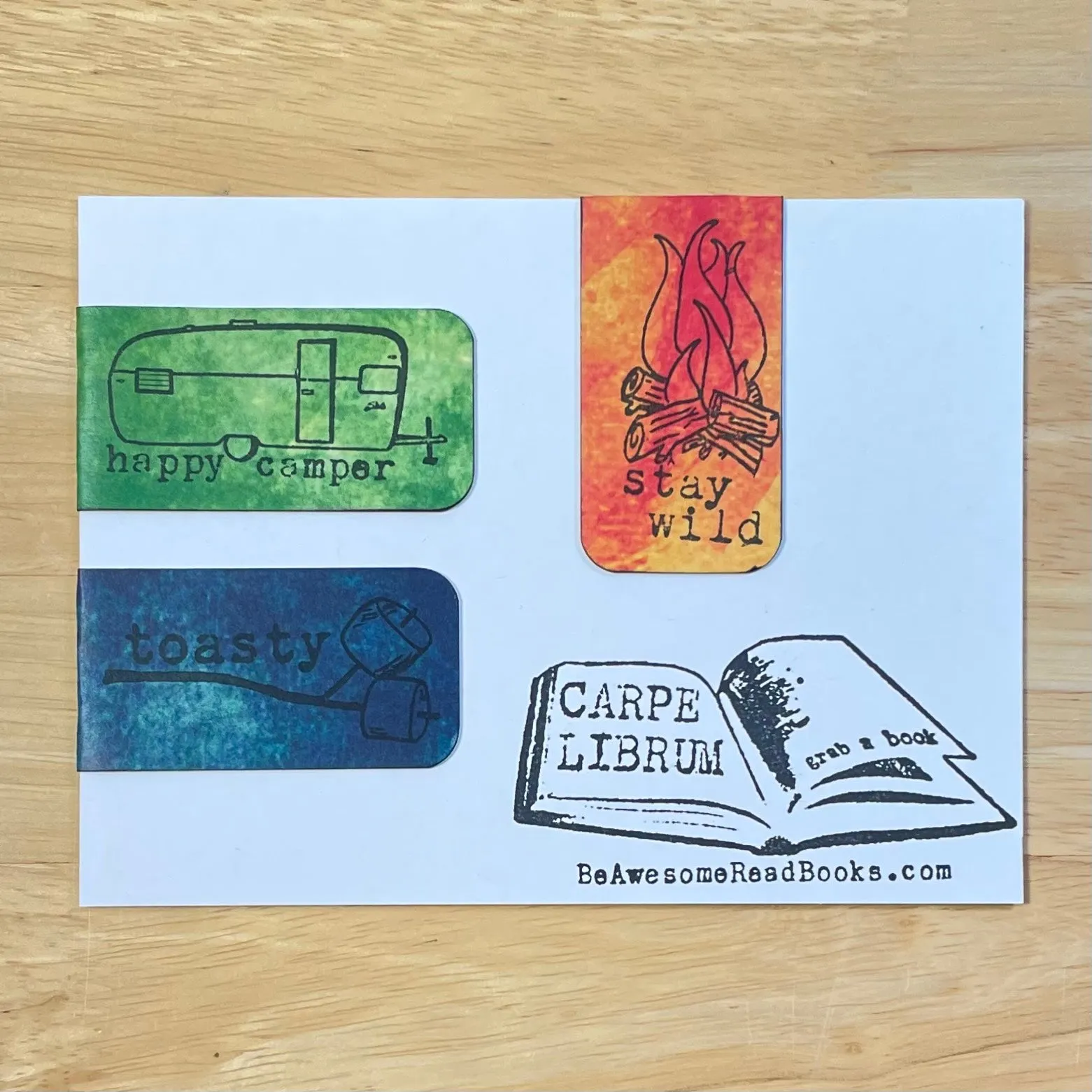 Camping Themed Magnetic Bookmark Set