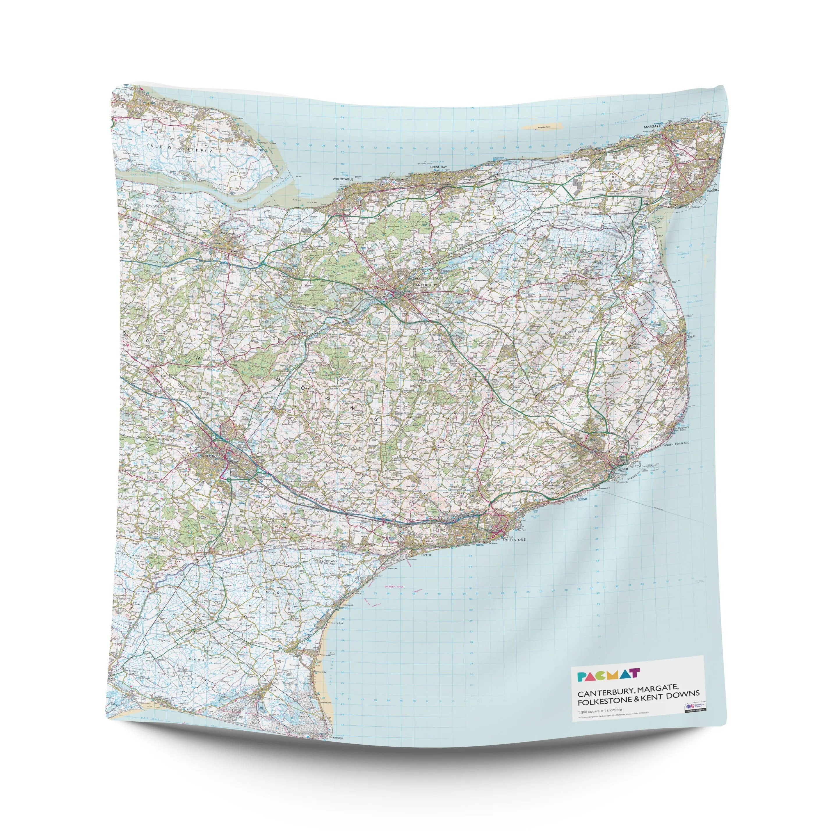 Canterbury, Margate, Folkestone & Kent Downs Family PACMAT Picnic Blanket