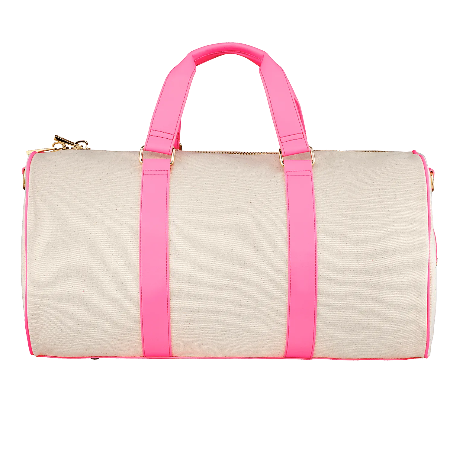 Canvas & Vegan Leather Duffle Bag