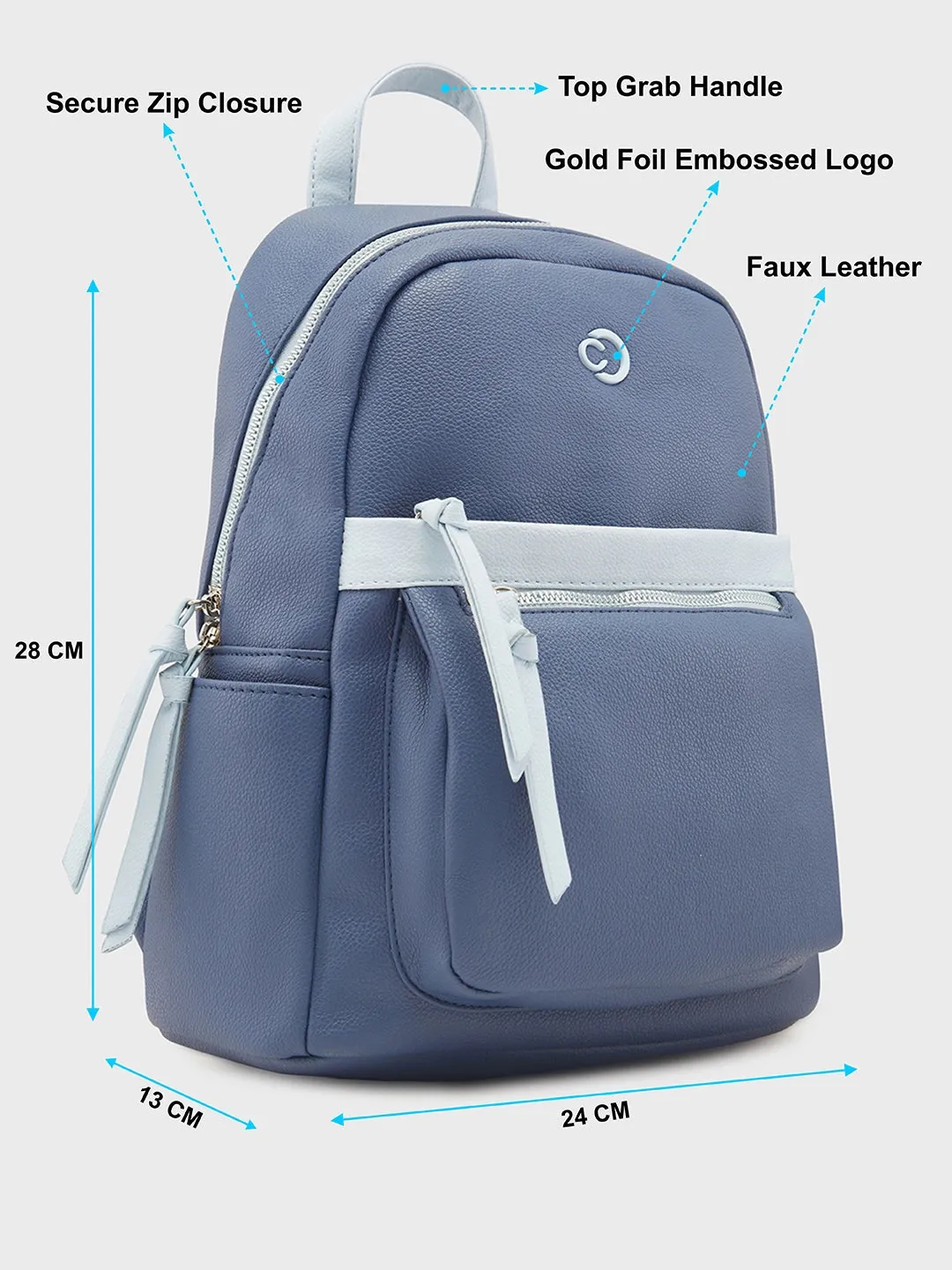 Caprese Sia Fashion Backpack Medium Navy