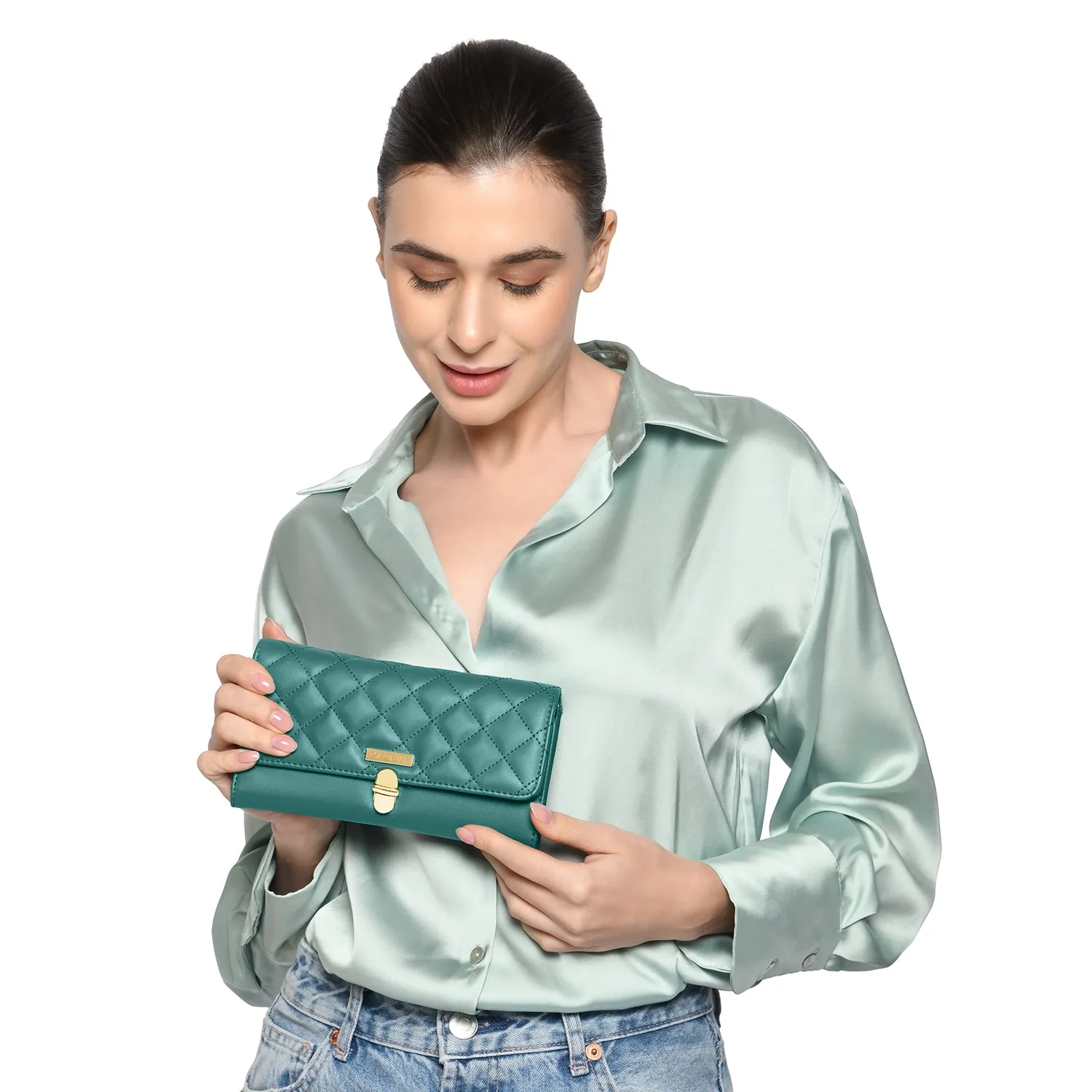 Caprese Sia Flap Wallet Medium Teal