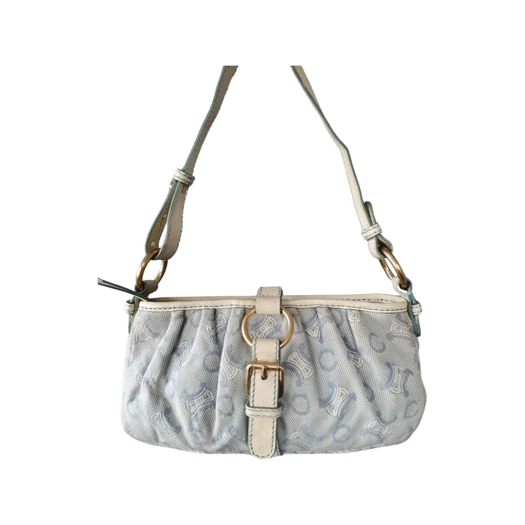 Celine Ava vintage triomphe shoulder cloth bag