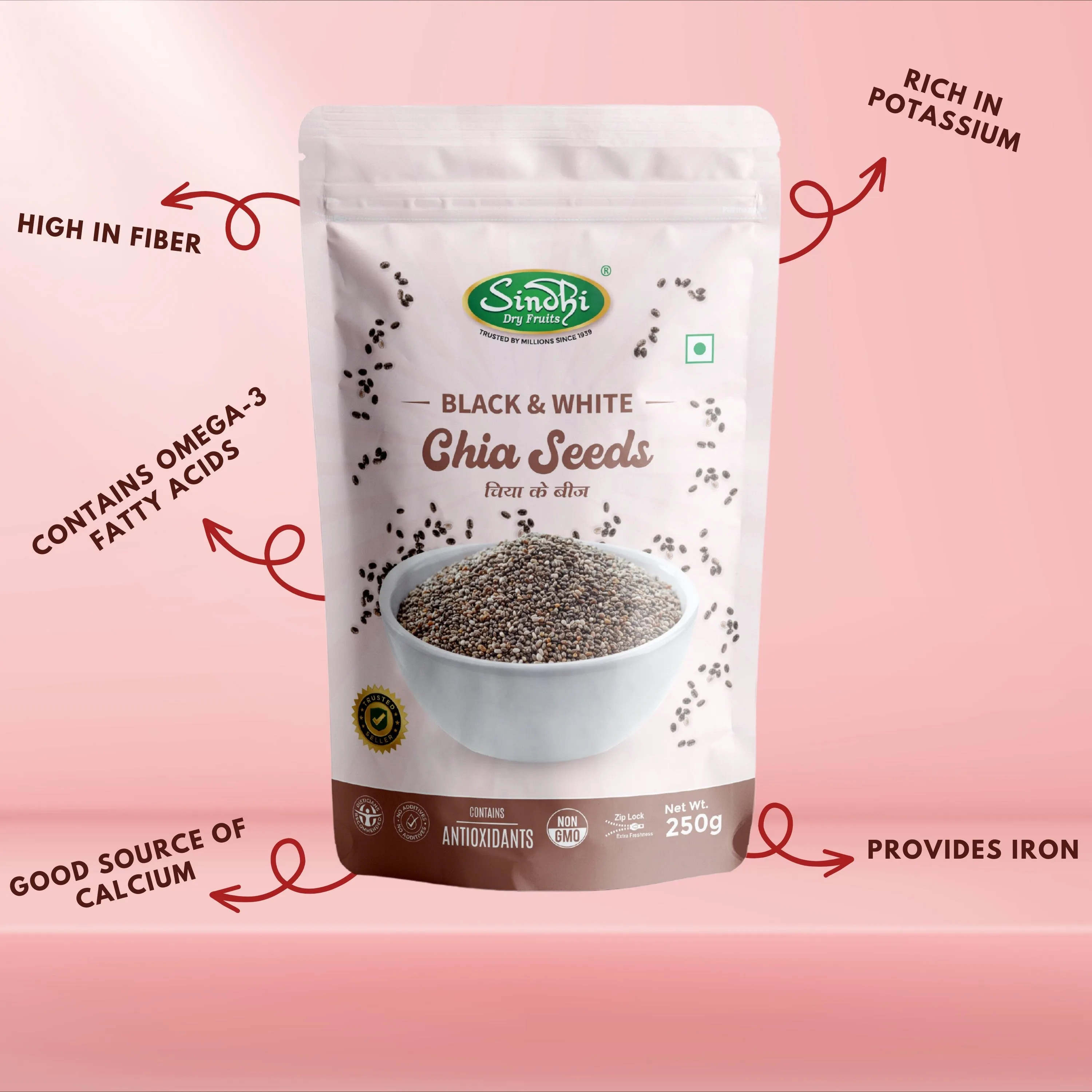 Chia Seeds, Premium Pack 250g