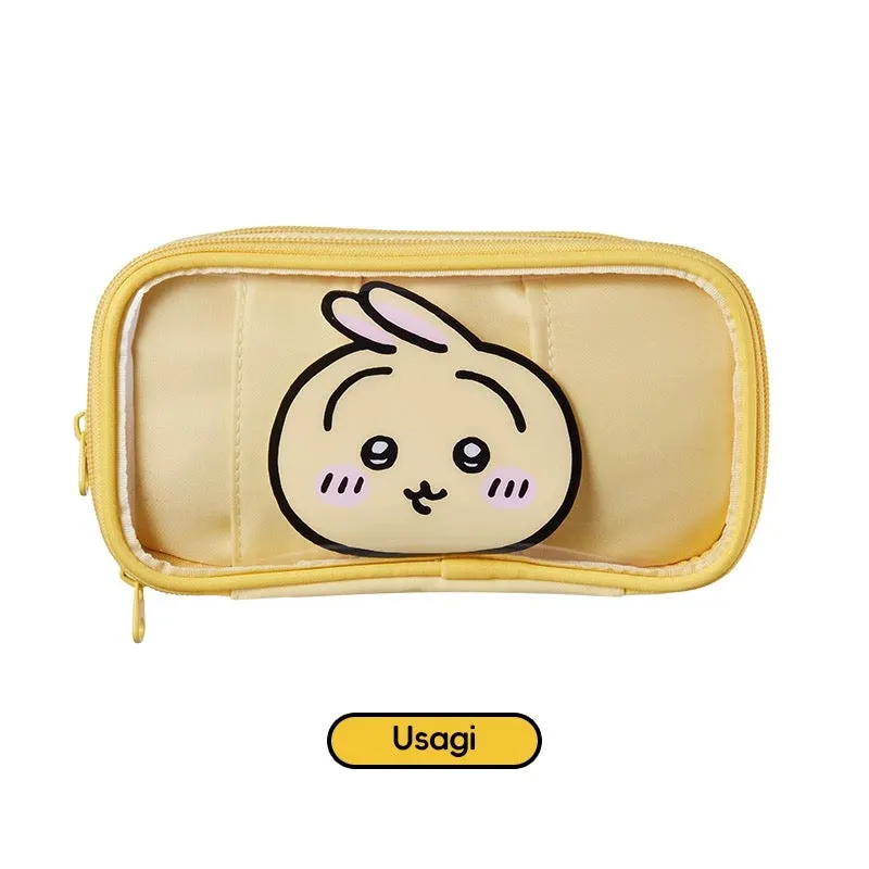 ChiiKawa X Miniso | ChiiKawa Hachiware Usagi Plastic Pencil Case Bag - Kawaii items Room Decoration