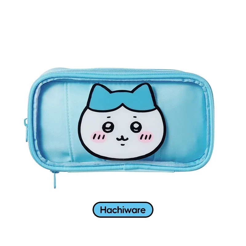 ChiiKawa X Miniso | ChiiKawa Hachiware Usagi Plastic Pencil Case Bag - Kawaii items Room Decoration