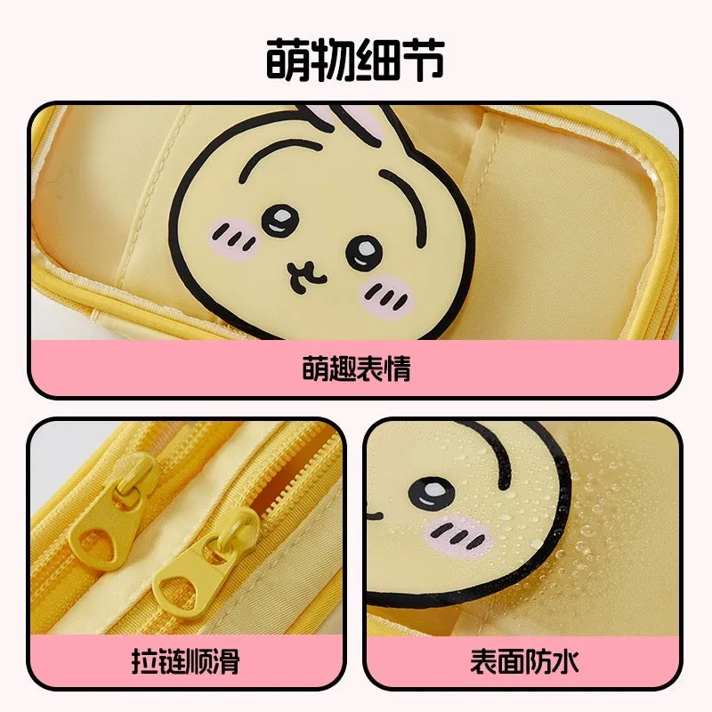 ChiiKawa X Miniso | ChiiKawa Hachiware Usagi Plastic Pencil Case Bag - Kawaii items Room Decoration