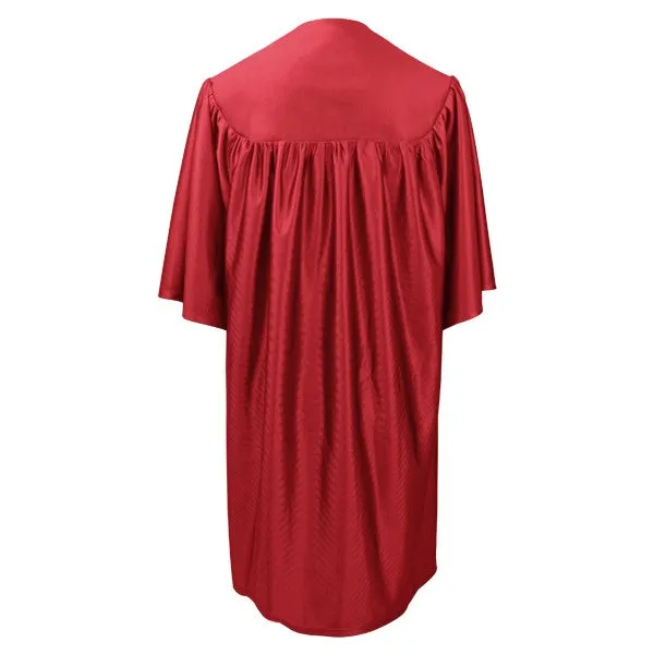Child Shiny Red Graduation Gown - Preschool & Kindergarten Gowns
