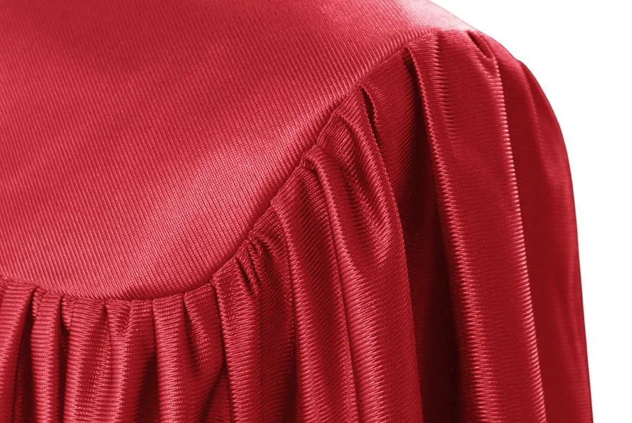 Child Shiny Red Graduation Gown - Preschool & Kindergarten Gowns